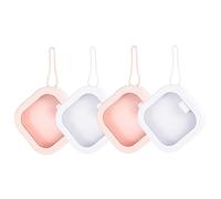TINEASUR Coffret De Rangement Portable pour Élastiques À Cheveux 4 Pièces Organiseur pour Boucles Doreilles Épingles À Cheveux Boîte À Bijoux Visible pour Comptoir