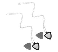 TINEASUR Collier Médiator Triangulaire en Silicone Chaîne Solide en Acier Inoxydable, Porte-Pendentif Guitare pour Guitaristes, Accessoire Stylé pour Occasions Mémorables