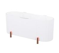 TINEASUR Conteneur De Rangement pour Cotons-tiges Boîte De Rangement À 4 Sections pour Cotons-tiges Éponges De Maquillage Sel De Bain