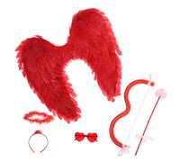 TINEASUR Costume De Cupidon pour La Saint-Valentin Ensemble Dailes Darc De Flèche De Bandeau pour Femmes Et Hommes Accessoires De Fête De Cosplay