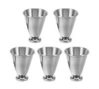 TINEASUR Coupes de Communion Faciles à Nettoyer Argenté Lot de 5 en Acier Inoxydable Adaptées aux Services Religieux et Rassemblements Spéciaux à L'église