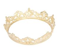 TINEASUR Couronne en Métal Doré Unisexe pour Mariage et Jour Spécial, Design Simple et Élégant, Accessoire pour Costume de Prince ou Reine