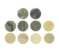 TINEASUR Coussinet Rond en Pierre de Jade Vert pour Extension de Cils, 10pcs, Prévient le Séchage Rapide Colle, Pratique Pose Professionnelle des Faux Cils