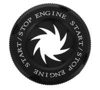 TINEASUR Couvercle Unique Alliage Bouton-poussoir de Démarrage de en d'aluminium Noir, Design Élégant et pour Accessoires de Voiture et Moto
