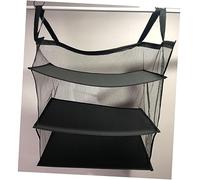 TINEASUR De Rangement Suspendu À 3 Couches De Rangement De Voyage Portable Pochette Suspendue Noire pour Articles De Toilette Vêtements