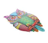 TINEASUR Décoration Murale En Métal Représentant Un Hibou Sculpture En Fer Pour Le Salon