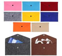 TINEASUR Design Multifonctionnel Bouton-Pression Lot de 10 pour Rangement Téléphone Pochettes en Feutre Câbles et Monnaie pour Voyage et Usage Quotidien