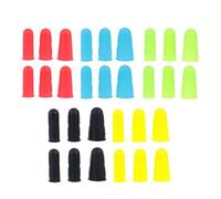 TINEASUR Doigtiers en Silicone Flexibles Anti-brûlure Surface Granuleuse, Lot de 30 Pièces pour Protection des Doigts Lors de L'application de Cire ou Collage Couleur Couleur Aléatoire