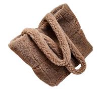 TINEASUR En à Une Épaule Fourre-tout Pour Les Adolescentes à Main Fourre-tout à Grand Fourre-tout Fourre-tout Flou Moelleux Peluche Dark Brown