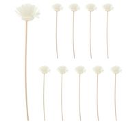 TINEASUR Ensemble de 10 Bâtons de Rotin Blanc pour Diffuseur D'huile Parfumée, Légers et Droits, Chambre Cuisine