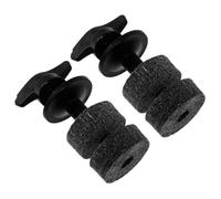 TINEASUR Ensemble de 2 Supports en Plastique pour Cymbale Feutres Noirs, Vis à Main, Transport Stockage de Batterie