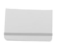 TINEASUR Étui à Passeport en Cuir PU Sublimé Transfert Thermique, Portefeuille De Voyage Pratique, Porte-Documents De Voyage Unisexe, Protection Légère Et Compacte pour Passeport Blanc Et Gris