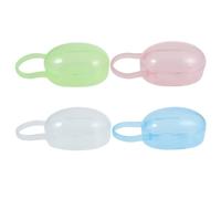 TINEASUR Étui de Rangement pour Tétines 4 Pièces en Pp Portable, Facile à Nettoyer, Adapté à Tous Types de Sucettes, Voyage Stockage des Nouveaux-nés Couleur Aléatoire