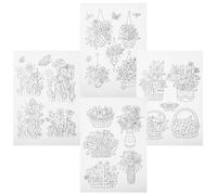 TINEASUR Feuille Hydrosoluble à Broder Noir, Papier Facile à Utiliser pour Stabilisateur de Broderie, pour T-shirts et Tricots Tissés, Pack de 4 Feuilles pour Couture Décorative