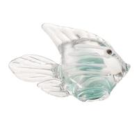 TINEASUR Figurines Marines en Cristal Vert pour Décoration de Table et Étagère, Ornement Poisson Tropical Fait Main, Accent Polyvalent pour Maison et Bureau