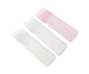 TINEASUR Flacon sans Abîmer Cuir Chevelu 120ml de Teinture Capillaire en Plastique Léger Colorant Cheveux Lot de 3, Accessoire pour Salon et Soin
