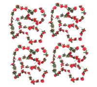 TINEASUR Guirlande De Fausses Fleurs De Vigne De Rose Élégante Vigne Vigne De Rose Artificielle Ensemble De Décoration Murale