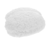 TINEASUR Houppette de Poudre Ronde Blanche en Peluche Douce 6 Pouces, Grosse Houppette Lavable et Séchage Rapide, Applicateur de Poudre pour Corps Réutilisable
