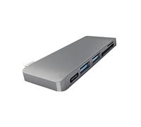 TINEASUR Hub Combiné USB Type-c avec Lecteur de Cartes et Microsd Adaptateur pour Appareils USB-c Plug and Play Gris