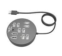 TINEASUR Hub USB 10 Ports Répartiteur USB Multi-Ports Ordinateur Portable Accessoire Informatique Compact Couleur Noir