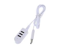 TINEASUR Hub USB 3 Ports Câble Rallonge 1,2 m Blanc Mini Et Portable, Adapté pour Bureau Et Recharge Téléphone