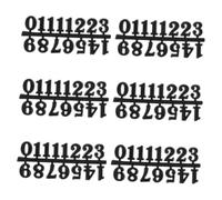 TINEASUR Kit Chiffres Arabes Horloge Numérique Plastique Solide Multifonction pour Réparation DIY Horloge Murale Salon Bureau 2 Cm Noir 6 Pièces