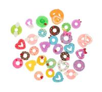 TINEASUR Kit DIY de 30 Pièces Décorations en Résine Mini Donuts pour Coque de Téléphone, Accessoires Créatifs Adorables pour Personnaliser et Décorer Vos Coques Style Plusieurs styles