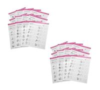 TINEASUR Livre D'entraînement Nail Art 2 Ensembles 12 Cartes Blanches par Set Fournitures Pratique du Nail Art Outil de Formation en Manucure pour Débutants Usage Professionnel et Domicile