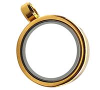 TINEASUR Locket Pendentif Acier Inoxydable avec Verre Ouvrable pour Bijoux DIY Charm Photo Double-face et Résistant Rouille Tray Rond Stable pour Création de Colliers et Breloques