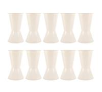 TINEASUR Lot de 10 Bases de Support pour Bouquet de Fleurs en Plastique Blanc Petit, Stable et Résistant, pour Décorations de Mariage, Centres de Table et Créations Floristiques DIY