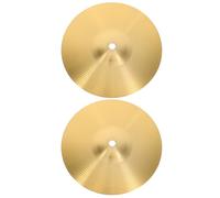 TINEASUR Lot de 2 Set de Set de Cymbales Crash de Batterie en Laiton Léger sans Bavures, Diamètre 8 Pouces, pour Entraînement Musical et Pratique de Percussion