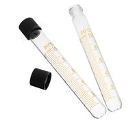 TINEASUR Lot de 2 Tubes à Essai en Verre 10 Ml Bouchon et Joint en Caoutchouc Tubes pour Microcentrifugeuse 15X120 MM Récipients Transparents pour Stockage d'Échantillons en Laboratoire