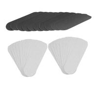 TINEASUR Lot de 20 Coussinets de Rechange Adhésifs pour Râpe à Pieds, Papier de Verre Noir et Gris, 2 Sets de 10 Pièces, Outil Manuel pour Pédicure Professionnelle, Élimination des Peaux