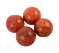 TINEASUR Lot de 4 Boules de Baoding en Bois Marron pour Exercices des Mains, Appareil Portable de Renforcement Musculaire et Relaxation, pour Contemplation Silencieuse