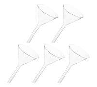 TINEASUR Lot de 5 Entonnoirs Triangulaires en Verre 60 Mm Épaisseur, Entonnoir D’alimentation Chimie, Verrerie Laboratoire Réutilisable, Outil pour Liquides et Solides, Usage Scientifique