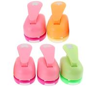 TINEASUR Lot de 5 Perforatrices à Gros Motif en Plastique et Fer Poignée Ergonomique pour Loisirs Créatifs et Travaux Manuels Garçon et Filles Couleur Couleur Aléatoire Style Aléatoire