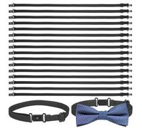 TINEASUR Lot de 50 Bandes D'extension Élastiques Réglables pour Nœud, Sangle Noire Boucle, Extensible et Compacte, Accessoires Couture Pratiques pour Ajustement de Nœuds et Projets