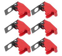 TINEASUR Lot de 6 Capuchons Rouges pour Interrupteur à Bascule 12 Mm, Protection Étanche et Anti-poussière, Plaque de Protection Rabattable Adaptée aux Commandes Industrielles, Usage