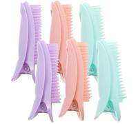 TINEASUR Lot de 6 Pinces à Cheveux Volumisantes en Résine et Pp, Faciles à Utiliser pour Donner du Volume aux Racines, pour Coiffure de Voyage ou DIY Couleur Aléatoire