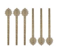 TINEASUR Marque-page Gabarit de Dessin et Règle D'écriture Manuscrite 10pcs Rétro Multifonction en Métal Café pour Étudiants et Lecteurs