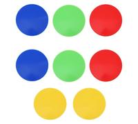 TINEASUR Marqueur de Position Rond Plat 23cm Lot de 8 en PVC Rouge | Éte Vacances, Marqueur Couleur, Résiste au Glissement pour Jeux Rapides et Exercices