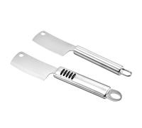 TINEASUR Mini Hachoir et Spatule à Fromage en Acier Inoxydable 2pcs, Antidérapant, Facile à Entretenir, Cuisine Restauration