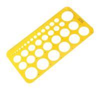 TINEASUR Modèle de Cercle pour Dessiner en Plastique Transparent Orange Règle Géométrique pour Architecture et Mesure Fractionnelle, Outil de Dessin Précis