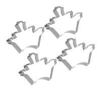 TINEASUR Moules à Biscuits en Acier Inoxydable Argentés, Lot de 4 Emporte-pièces de Couronne, Anti-rouille et Antiadhésifs, pour Pâtisserie Maison et Professionnelle