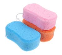 TINEASUR Nettoyant Corps 3pcs Éponge Épaisse Pu Mousse Riche et Exfoliation Massage Relaxant Couleur Aléatoire