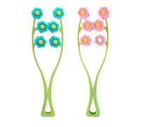 TINEASUR Outil de Massage Visage 2 Pcs en Pp Forme Fleur, Rouleaux de Massage du Visage Créatifs et Chics pour Auto-massage Couleur Aléatoire