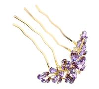 TINEASUR Peignes À Cheveux Multi-usages En Cristal Strass Accessoire De Coiffure De Mariée À Quatre Dents