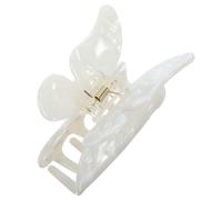 TINEASUR Pince à Cheveux Griffe Solide et Élégante en Acétate pour Femmes Blanche Accessoires de Coiffure Pratiques pour Chignons et Coiffures Variées