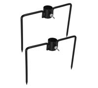 TINEASUR Piquet De Terre en 2 Pièces : Piquet De Terre Robuste en pour Mât De Drapeau - Multifonctionnel pour Parasols, Parapluies Et Lampes De Jardin