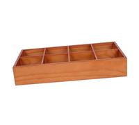 TINEASUR Plateau de Rangement Bois à Compartiments Organisateur de Snacks et Desserts pour Cuisine et Salle à Manger Boîte de Rangement Multifonctionnelle Bois avec Cases pour Fruits Secs